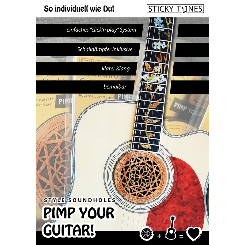 Sticky Tunes Sound Hole Cover Fire