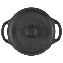 GoodCook Pre-Seasoned Cast Iron Mini Dutch Oven, Black
