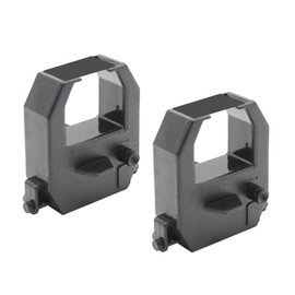 2 Pack Compatible Ribbon PIX and TCX Time Clock Ribbon Replacement for Amano PIX10/15/20/21/25/35/28/55/75/95/200/3000/4000,TCX-11/21/22/35/45/85/88/90 fits PIX and TCX All Models, Black