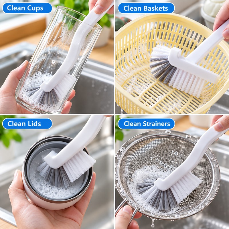 3 Pcs Long Handle Cleaning Brush for Tight Spaces –