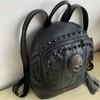 AlwaySky Women's Skull Backpack Rivet Fogged Mode Daypack Gothic Purse