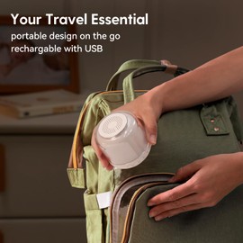 Babelio White Noise Machine, Portable Sound Machine with Night Light with 15 Soothing Sounds for Adults Kids Baby (White)