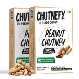 Chutnefy Peanut Chutney (Andhra Style) | Pack of 2 * 2.6oz (Dry) | Serves 4 - 5 (~6.4fl oz) Each | Ready to Eat Instant Chutney - Just Add Water | No Cooking Required | No Artificial Ingredients