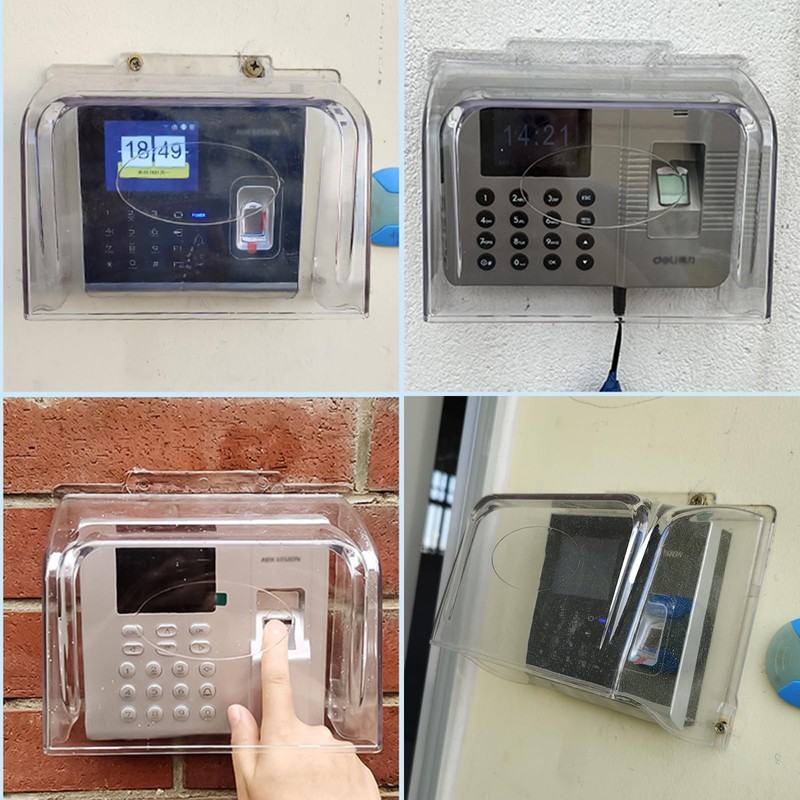 Clear Plastic Time Clock Cover Weatherproof, Time Attandence Machine Rain