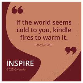 TF PUBLISHING 2025 Inspire Mini Calendar | Large Grids for Appointments and Scheduling | Vertical Monthly Wall Calendar 2025 | Home and Office Organization | Premium Thick Matte Paper | 7"x7"