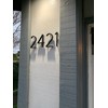 6 inch Stainless Steel Floating House Number, Metal Modern House
