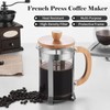 20oz French Press Coffee Maker with Wooden Handle High-Density Filter