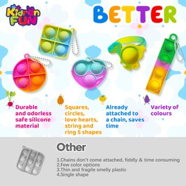 KIDRENFUN Party Bag Fillers for Kids - 60 PCS Fidget Toys Pack Party Favours, Birthday Party Bag Toys Lucky Dip Prize, Poppet Keyring Class Gifts, Return Gifts Pinata Fillers for Girls Boys