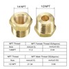 sourcing map Brass Pipe Fitting Reducer Adapter 1/2NPT Male x