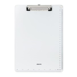 Deli Plastic Clipboard, Silver Clipboard Standard A4 Letter Size Clipboards for Nurses, Students, Office and Women, Clipboard with Pen Holder and Low Profile Clip, Size 12.5 x 9 Inch, (Silver)