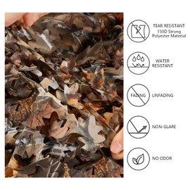 BASSDASH Camo Netting with Back Meshing Camouflage Mesh Water Resistant for Hunting Blind Theme Decoration Sunshade Cover