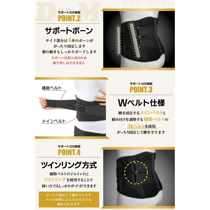 MONOQLO 2024年上半期ベストバイ受賞ブランド 柔道整復師が考えた 腰サポーター コルセット 腰ベルト 骨盤 通気性 人間工学設計 男女兼用