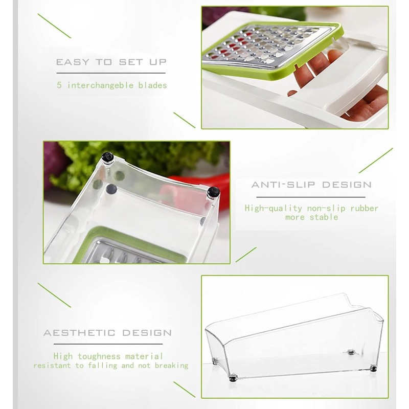 ADODU Graters For Kitchen, Cheese Grater with Container, Mandoline Slicer