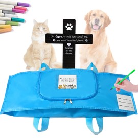 Jwizyotr Eco-Friendly Pet Casket Body Bag, Pet Burial Box with Dignity, Dog Casket for Burial and Cremation by Customizing with Your Own Words for All Pets - Dogs, Cats, Rabbits and More.（L