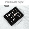 Xyembu 2 PCS Black Velvet Stackable Ring Organizer Tray, Earrings