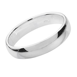 EDS Jewels 925 Sterling Silver 4mm Court Comfort Men/Ladies Wedding Band/Ring WJS13878RSL