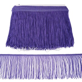 FASHEWELRY - Hilo de flecos de cadena de 10 yardas de largo, 150 mm de ancho, borla de poliéster, flecos trenzados para manualidades, decoración de sombra, accesorios de ropa (índigo)