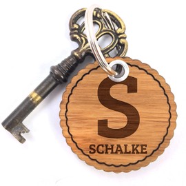 Mr. & Mrs. Panda Rundwelle Keyring Schalke - Gift, Saying, Bag Pendant, Lucky Charm, Lanyard, neutral