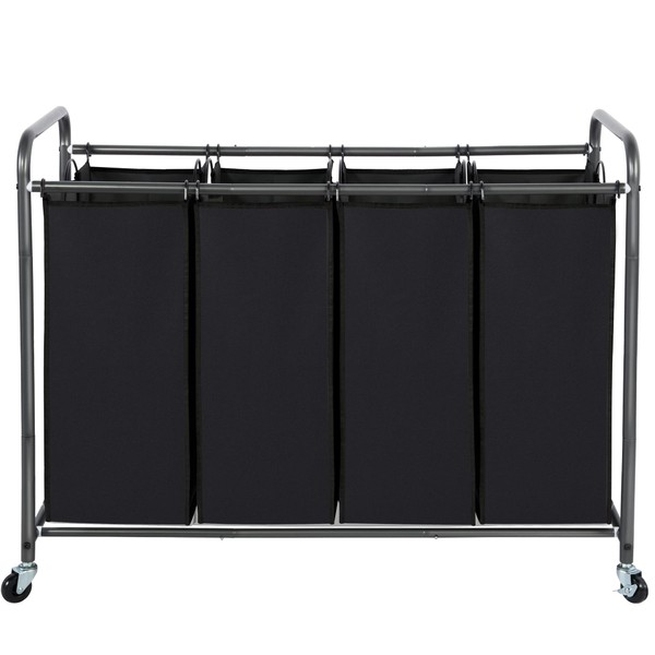 STO STO Laundry Sorter 4 Section, 4 Bag Laundry Hamper,