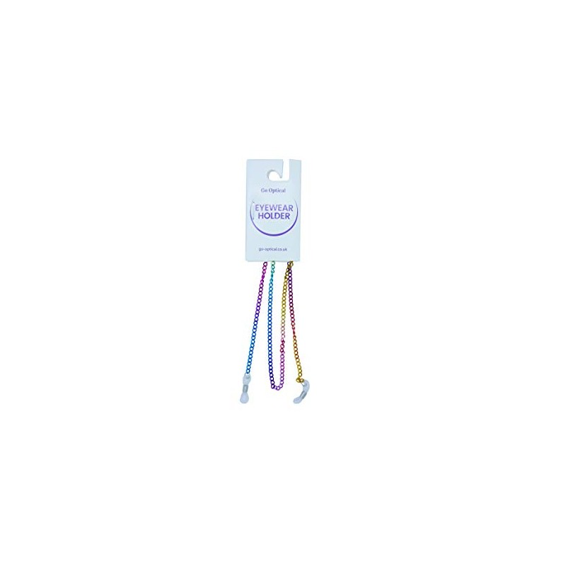 GoOpticians Rainbow Multi Coloured Bright Glasses Chain for All Spectacles