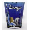 Chicago Illinois Purple Skyline Letters Shot Glass
