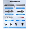 10 PCS Drain Snake Drill Attachment, Drain Cleaner Combination Cutter