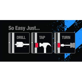 GRIPIT Anchor – Red, Install & Hang Items Up to 162lbs or 74kgs, Phillips Screw Type, 5 (1/8”) Screw Diameter, 1.2“ (30mm) Screw Length, 25 Anchors + 25 Screws