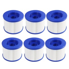 YanBan Swimming Pool Filter Pack of 6 Replacement Hot Tube Water Health Wave Spa 104 mm PET + Fleece Compatible with Clever Spa