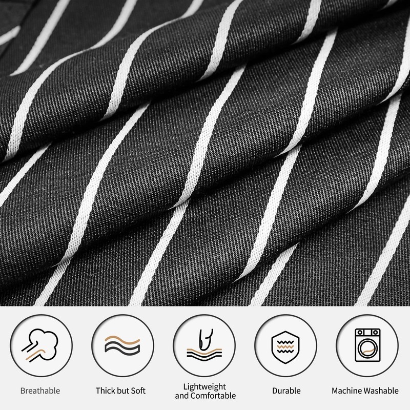 NLUS 2 Pack Cooking Aprons for Women with Pockets Adjustable