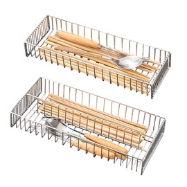 susunnus Dish Drainer, Cutlery Storage, Dishwasher Case, Dishwasher-friendly, Stainless Steel Disinfector, Dishwasher Safe, Chopstick Holder, Spoon, Fork Case, Dish Storage (Small and Large, 2-Piece