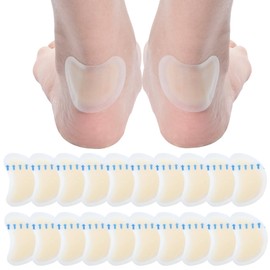 PEDIMEND 20 PCS Blister Plasters Invisible Hydrocolloid Gel Blister Bandages Blister Cushion Pad for Fingers Toes Forefoot Heel Protector (Transparent (Cresecent 20 PACK))
