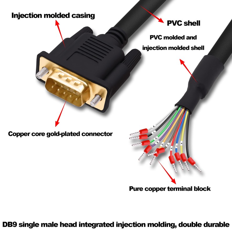 CybNemo DB9 Male Connector RS232 RS485 9 Pin Serial Port