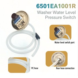 Washer Water Level Pressure Switch Sensor 6501EA1001R OEM Replacement for 6501EA1001C Fits 29-inch Hose Compatible with Multiple LG Models Pressure Washer Part