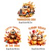 3 Sheets Thanksgiving Turkey Iron on Patches Autumn Pumpkin Truck