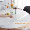 VeeCano 54 Inch Round Clear PVC Table Protector Kitchen Countertop