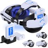 Head Strap for Quest 2/Quest 3/Quest 3S, 2x7500mAH Detachable Pack