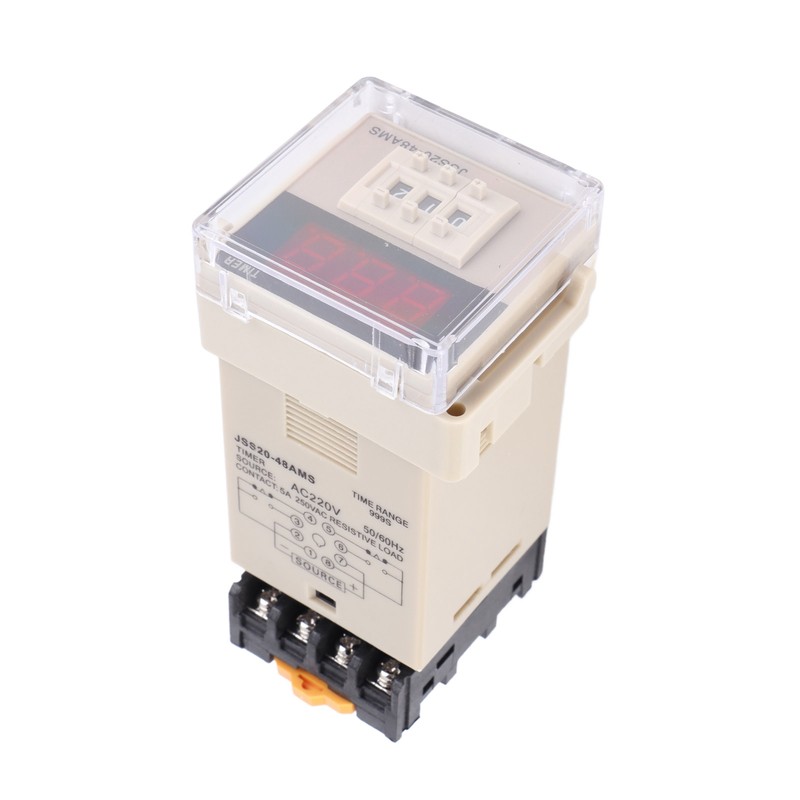 JSS20‑48AMS Power On Delay Timer Relay Digital Display 1‑999S AC