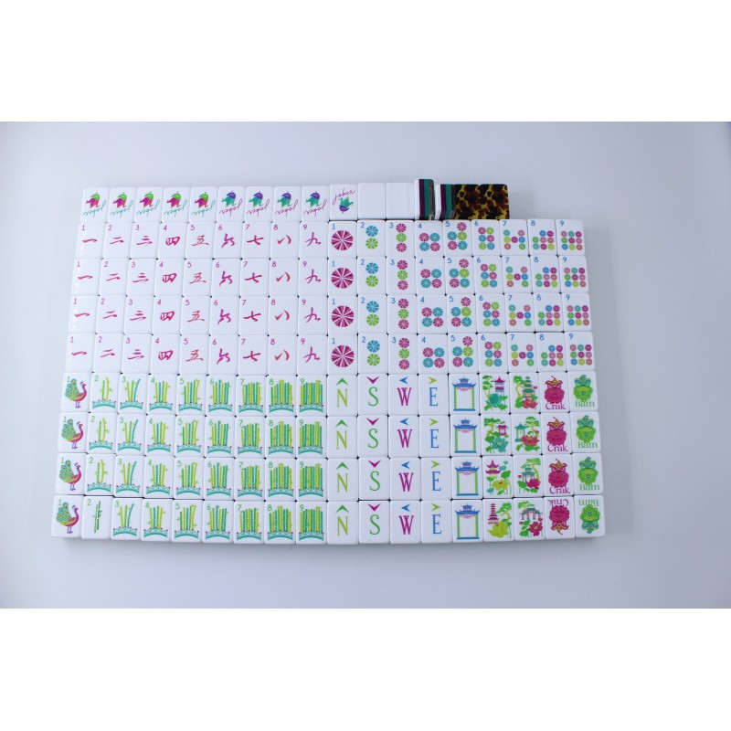 Engraved 4-Layer American Mahjong Set, Boutique 160-Tile Leopard Luxe &