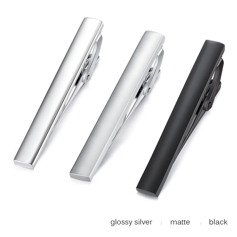 HONEY BEAR 3/5pcs Mens Tie Clip Set Tie Bar Normal