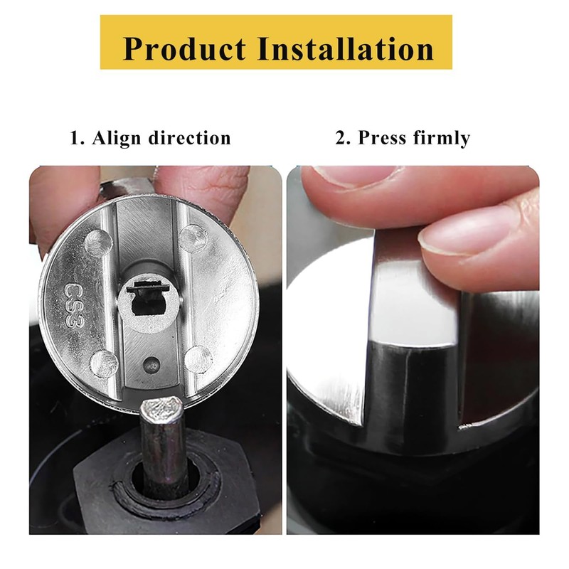 Vikrami lighting 6 Pcs Gas Stove Control Knobs, Metal 6mm