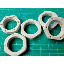 Phoenix Contact Lot 5pcs Phoenix Contact M20x1.5 Flat Counter Hex Nut, PA6.6 GF Fiberglass, Grey