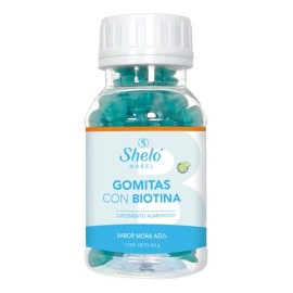 Gomitas Biotina Colgeno cido Hialurnico Shel Mora Azul 150g                                                                                           