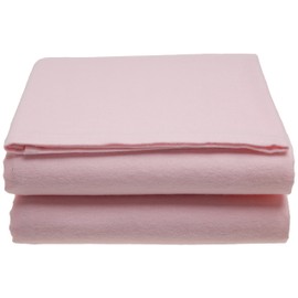 Cot Flat Flannelette Sheets (Pink)-6031PK