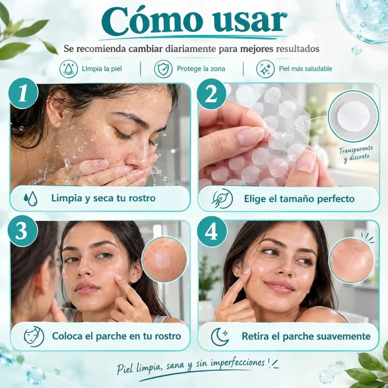JOVEECO - 720pcs Parches Para Acné Hidrocoloide Absorbe La Grasa,parches