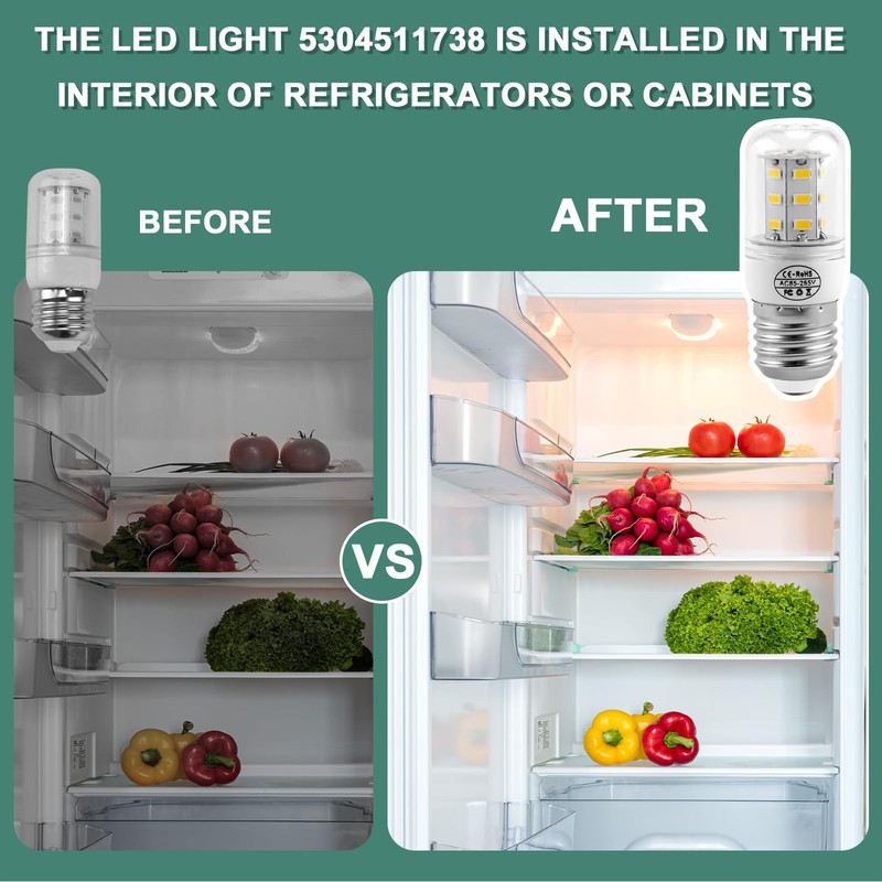 AMI PARTS 5304511738 Refrigerator Light Bulb kei d34l,LED Refrigerator Light