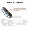 4 PCS Black Wheel Center Caps 3-5/16 Inch Tri-Color Hub