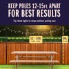 Holiday Styling String Light Poles w/Hooks for Outdoor String Lighting