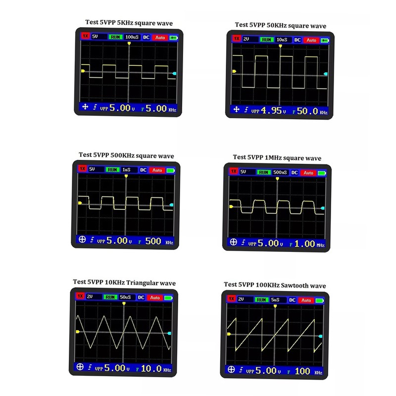 Digital Oscilloscope Handheld Oscilloscope Mini Size Oscilloscope with 5M Bandwidth