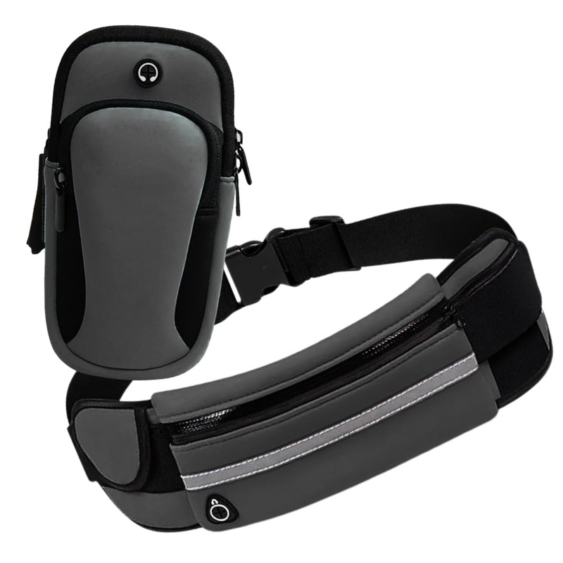 Cangurera Deportiva, Bolsa Deportiva con Cinturón Elastic para brazo y