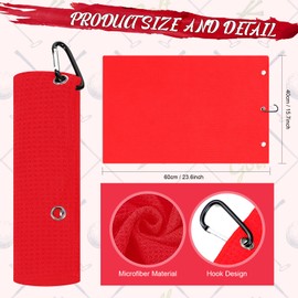 Syhood 21 Pcs Golf Club Cleaning Kit Golf Accessories Golf Cleaning Brush, Towel, Groove Sharpener, Divot Repair Tool, Golf Ball Alignment Kit Portable Golf Brush Tool Kit for Men or Women(Red)